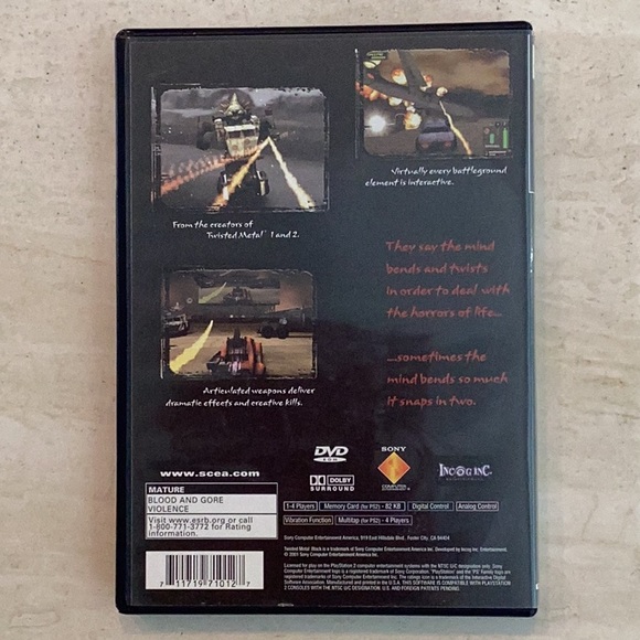 Twisted Metal Black PS2 Game PlayStation 2 Complete - Picture 2 of 5